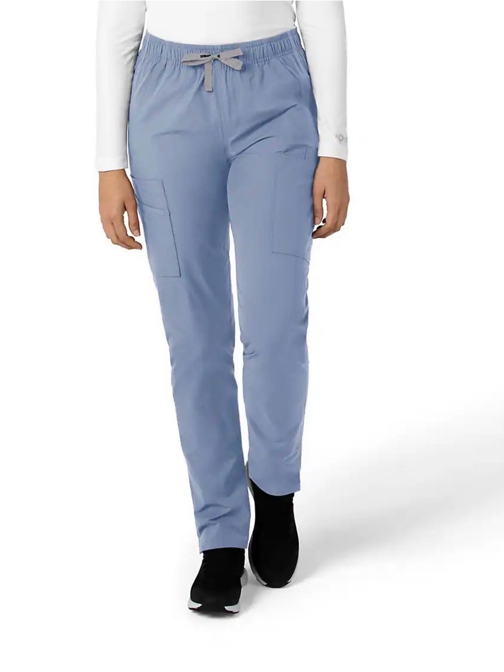 New Carhartt Women's Blue Cargo Scrub Pants 2XL Petite 2XP straight leg Force